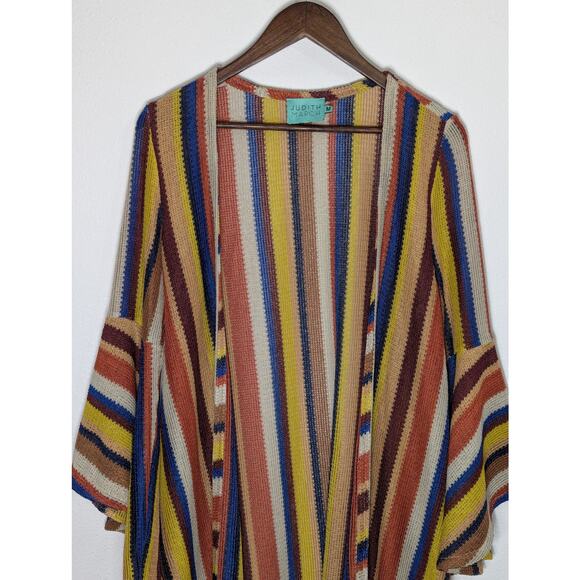 Judith March Open Cardigan Women’s Medium Kimono Duster Festival Bohemian - Picture 2 of 6